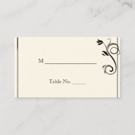 デコフランスのバラブラッククリ結婚ーム座席表 プレイスカード