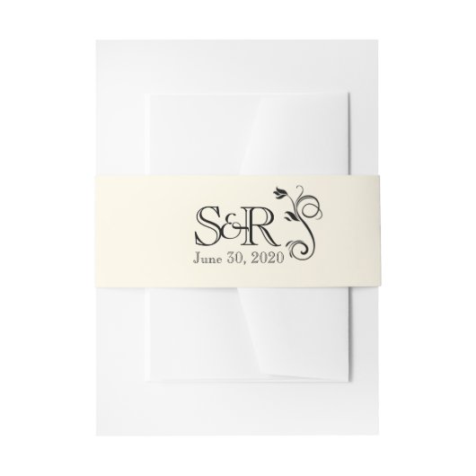 デコフランスのバラ結婚ズベリーバンド 招待状ベリーバンド (正面例)