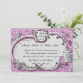 デコフランスのフレームポー結婚式招待状 招待状 (スタンド正面)