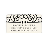 デコフローリッシュオーバーサイズ差出人住所 |アイボリー ラベル (正面)