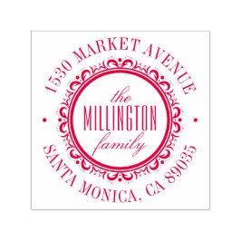 デコフローリッシュラウンド差出人住所 セルフインキングスタンプ