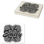 デコブラックスクエアインスパイア ラバースタンプ (押印)