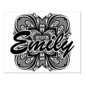 デコブラックスクエアインスパイア ラバースタンプ (インプリント)