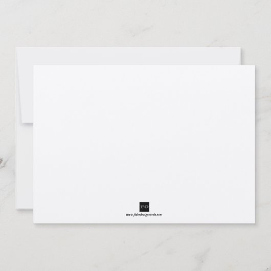 デコブラックフレームグラマーシックなレトロヴィンテージウェディング 招待状 (裏面)