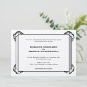 デコブラックフレームグラマーシックなレトロヴィンテージウェディング 招待状 (スタンド正面)