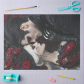 デコプスタームパンクゴシック様式カップルのバレンタインデー 薄葉紙 (クラフト)