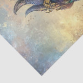 デコプティカルグリフォン鳥のパープルブルー金ゴールド 薄葉紙 (詳細)