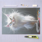 デコペお洒落グンピー長毛猫 薄葉紙 (クラフト)