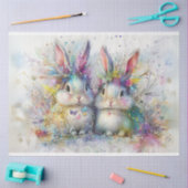 デコペお洒落ーの絵を描2イースターウサギ 薄葉紙 (クラフト)