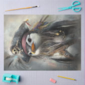 デコペお洒落ージペンギンは最高級 薄葉紙 (クラフト)