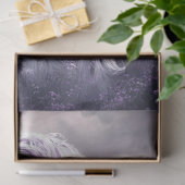 デコペお洒落ージホワイトホースパープル&シルバー 薄葉紙 (ギフト)