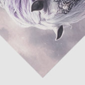 デコペお洒落ージホワイトホースパープル&シルバー 薄葉紙 (詳細)