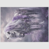 デコペお洒落ージホワイトホースパープル&シルバー 薄葉紙 (正面)