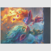 デコペお洒落ージ小さな生き物のヘ白熱［赤熱］光を放つアー 薄葉紙 (正面)