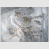 デコペお洒落ージ白毛飾り馬 薄葉紙 (正面)