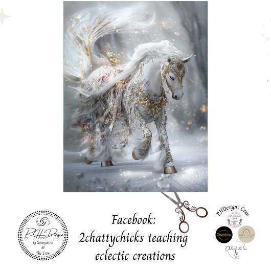 デコペお洒落ージ白毛飾り馬 薄葉紙