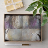 デコペお洒落ージ白馬の装飾と少女 薄葉紙 (ギフト)