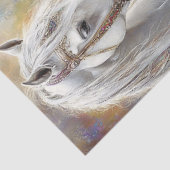 デコペお洒落ージ白馬の装飾と少女 薄葉紙 (詳細)