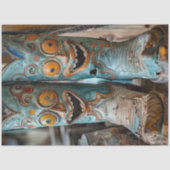 デコペお洒落ージ石畳コミカル顔ブーツ 薄葉紙 (正面)