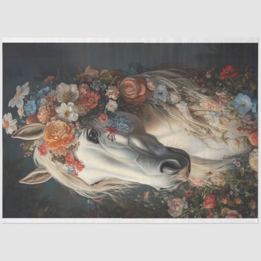 デコペお洒落ージ花飾り当て馬 薄葉紙 (正面)