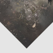 デコペお洒落ージ黒馬の複雑な花 薄葉紙 (詳細)