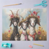 デコペお洒落ージ3ヤギinフィールド 薄葉紙 (クラフト)