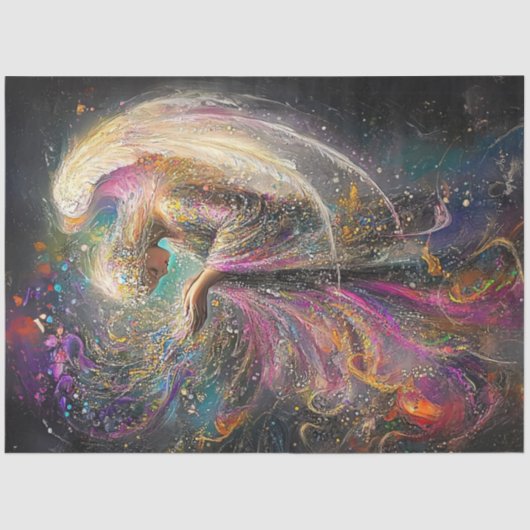 デコペお洒落ースターエンジェル渦巻き色 薄葉紙 (正面)