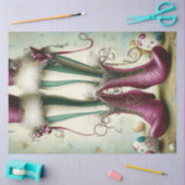 デコペお洒落ースターストライプのストッキング卵 薄葉紙 (クラフト)