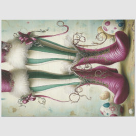 デコペお洒落ースターストライプのストッキング卵 薄葉紙