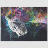 デコペお洒落ード鮮やかヒョウ渦巻き色 薄葉紙 (正面)