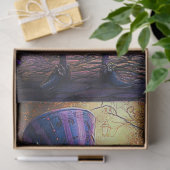 デコペお洒落ービクトリアンラビット金ゴールド&パープル 薄葉紙 (ギフト)