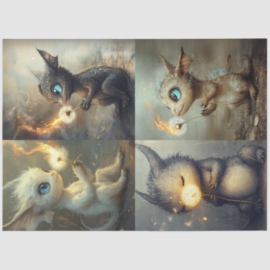 デコペお洒落ーファンタジードラゴン 薄葉紙 (正面)