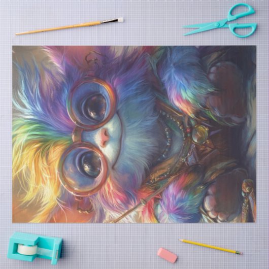 デコペお洒落ーファンタジー生鮮やか物の色 薄葉紙 (クラフト)