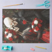 デコペお洒落ー結婚グの黒と赤 薄葉紙 (クラフト)