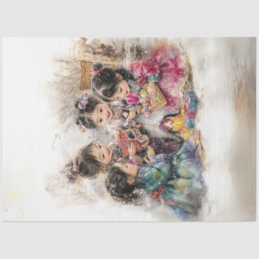 デコペお洒落ー4韓国子遊ども 薄葉紙 (正面)