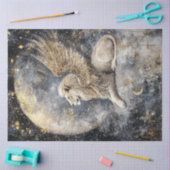 デコペイ威厳のあるドライオンフルムーンシーン 薄葉紙 (クラフト)