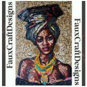 デコペクールージ・ナイジェリフェイクア女性モザイク038 薄葉紙