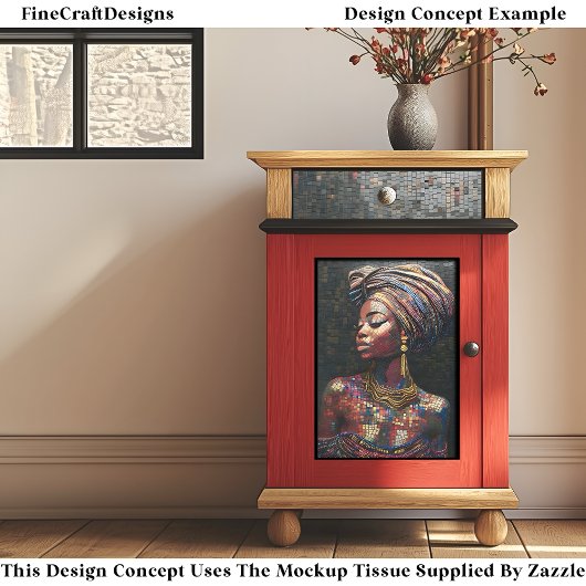 デコペクールージ・ナイジェリフェイクア女性モザイク040 薄葉紙