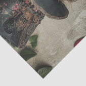 デコペビクトリアンーバレンタインカップル赤&黒 薄葉紙 (詳細)