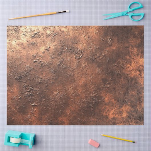 デコペフェイクージ仕上げ素朴銅仕上げ 薄葉紙 (クラフト)