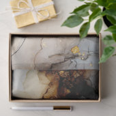 デコペフェイクージ仕上げ黒金ゴールド大理石効果 薄葉紙 (ギフト)