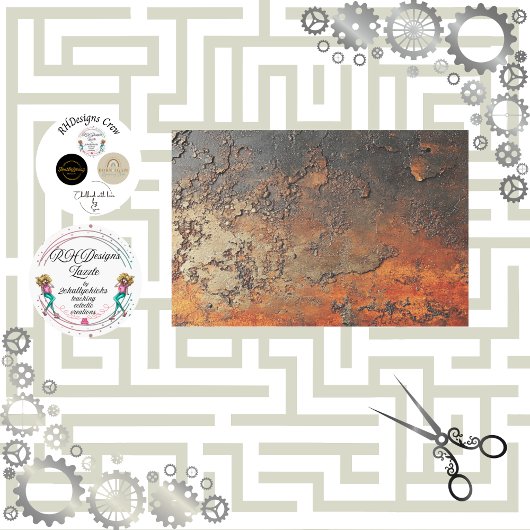 デコペフェイクージ仕上げPatina銅 薄葉紙