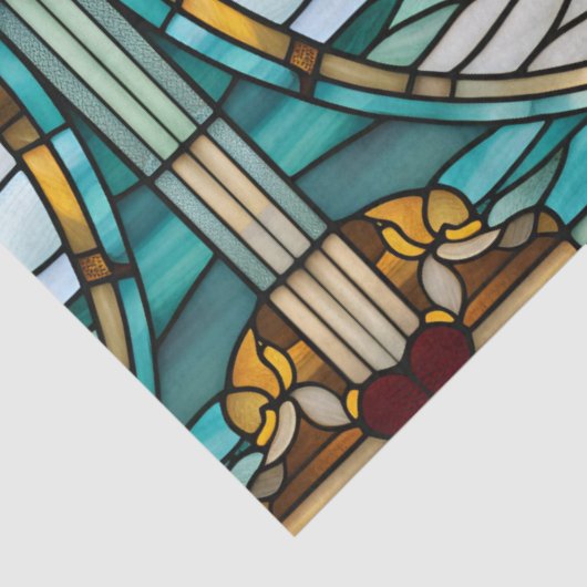 デコペフェイクージ工芸Ti用の帆船ステンドグラス 薄葉紙 (詳細)