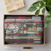 デコペフェイクージ用ステンドグラスヴィンテージ車 薄葉紙 (ギフト)