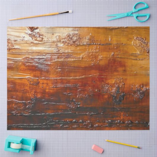 デコペフェイクージ銅金属琥珀の仕上げ 薄葉紙 (クラフト)