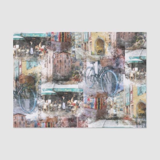 デコペフランスのージのヴィンテージティッシュペーパー 薄葉紙 (正面)