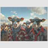 デコペユーモアのあるージ牛の服を着た農服 薄葉紙 (正面)