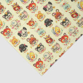 デコペヴィンテージの赤ん坊の動物 薄葉紙 (詳細)