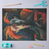 デコペーお洒落ジイラストレーションキャラクター顔 薄葉紙 (クラフト)