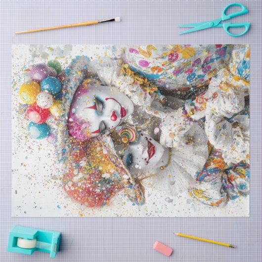 デコペーお洒落ジピエロカップル回路 薄葉紙 (クラフト)